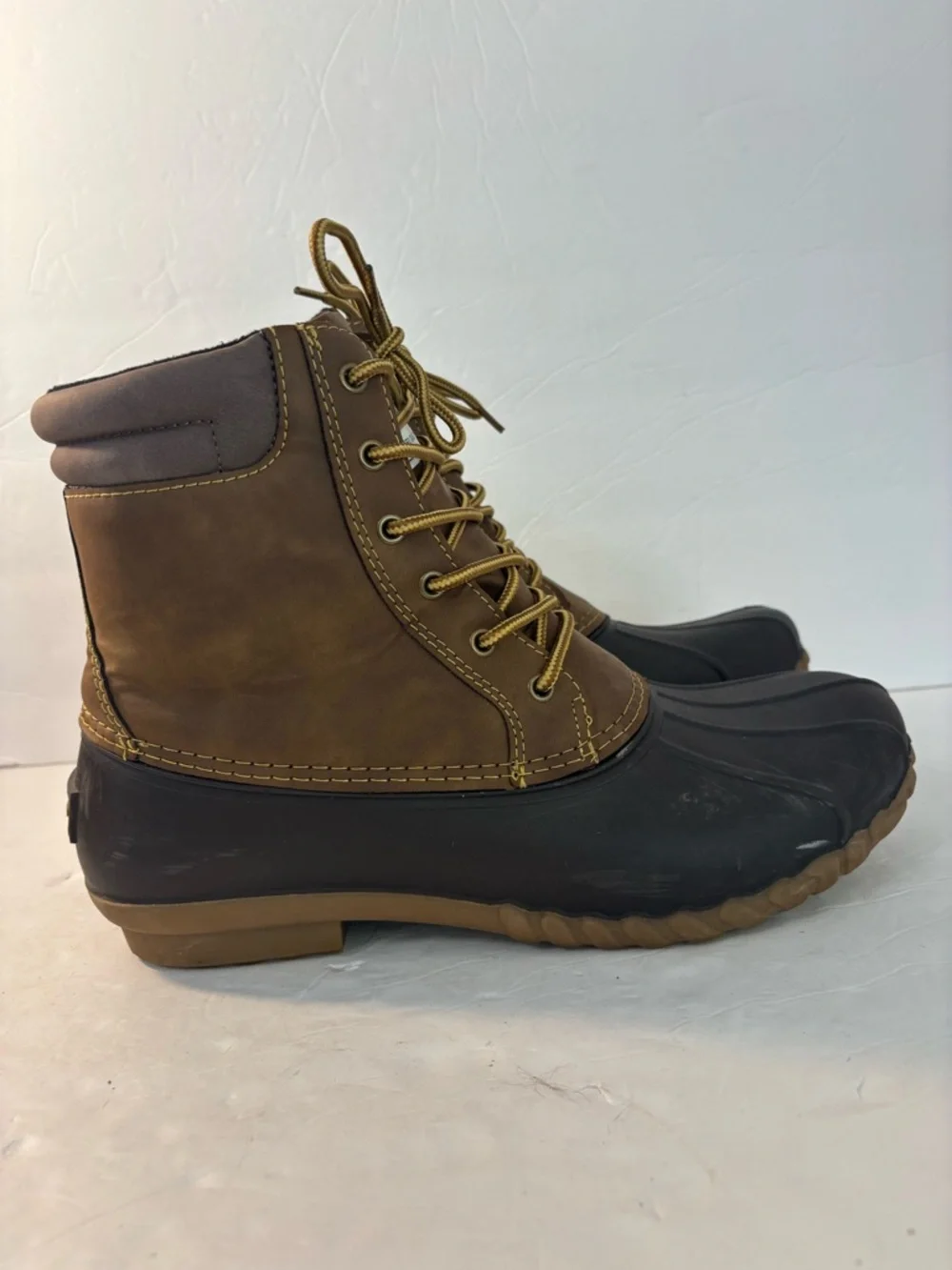ALEADER Brown/Tan Duck Boot Size 10